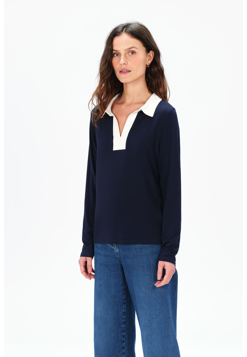 цена Рубашка с длинным рукавом Caroll, цвет bleu marine