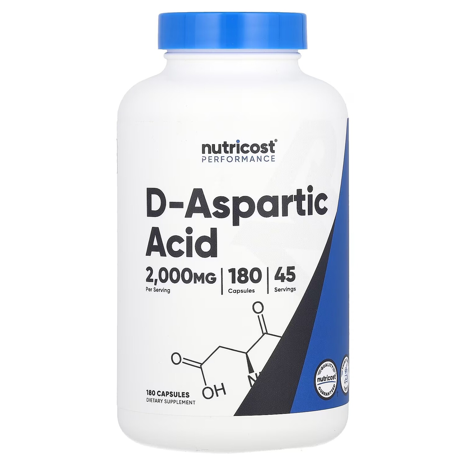 

Nutricost Performance D-аспарагиновая кислота 2000 мг 180 капсул (500 мг на капсулу)