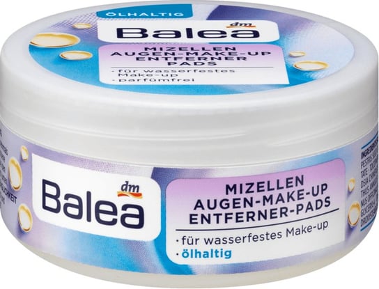 Мицеллярные подушечки для снятия водостойкого макияжа, 50 шт. Balea