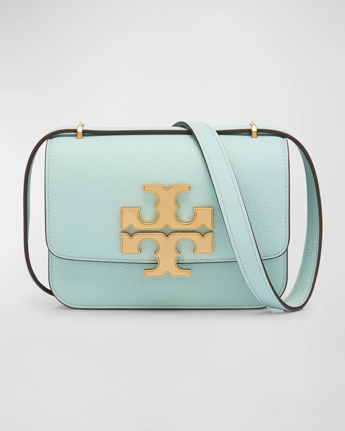 

Маленькая кожаная сумка-трансформер Eleanor через плечо Tory Burch, цвет Sky