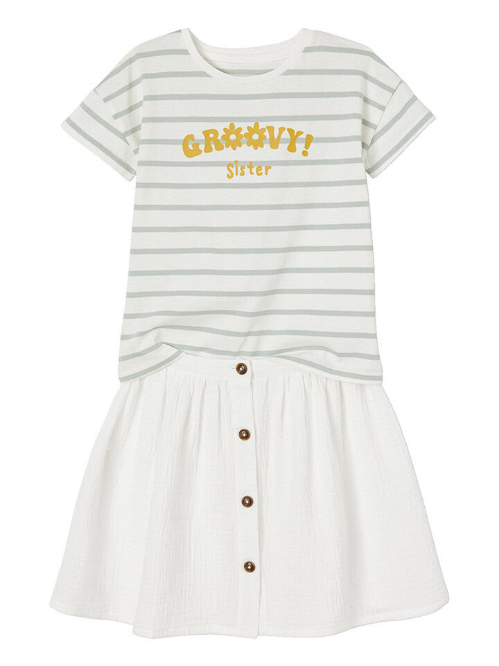 

Футболка vertbaudet 2tlg. Outfit, белый