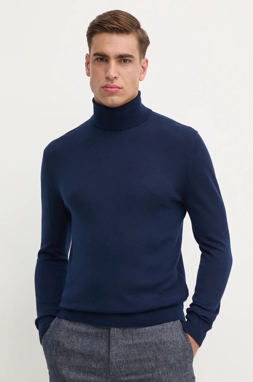 

Шерстяной свитер United Colors of Benetton, темно-синий