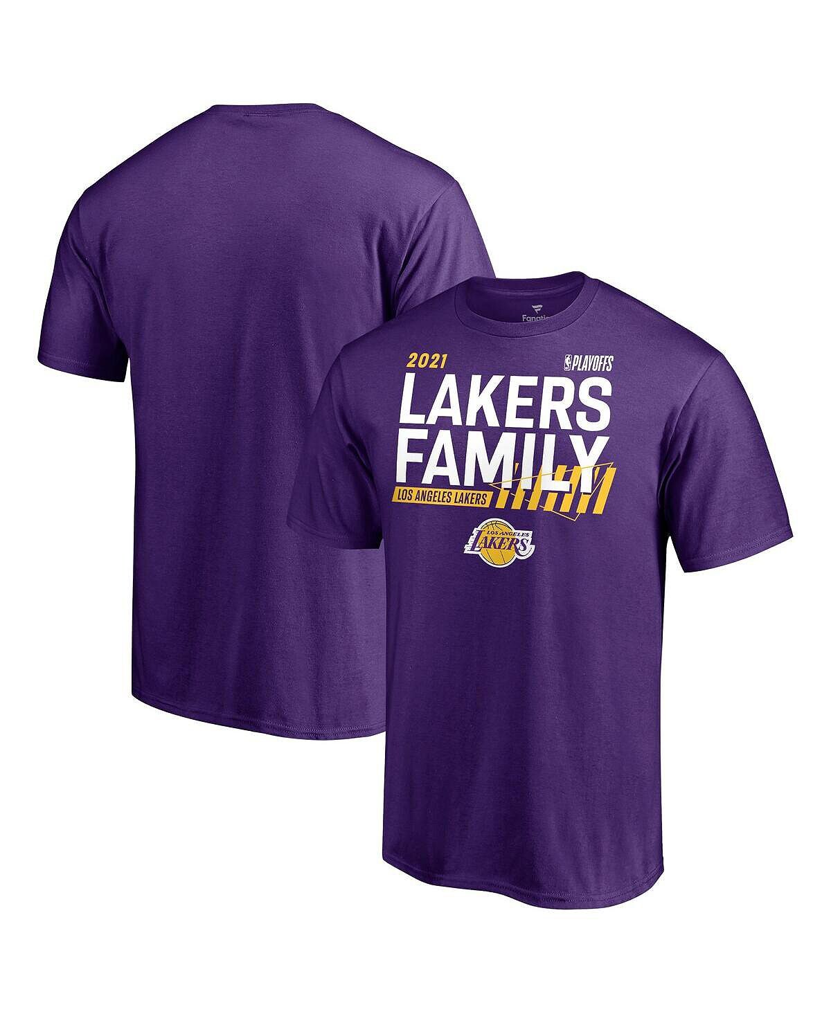 

Мужская фиолетовая футболка Los Angeles Lakers 2021 NBA Playoffs Bound Mantra Fanatics