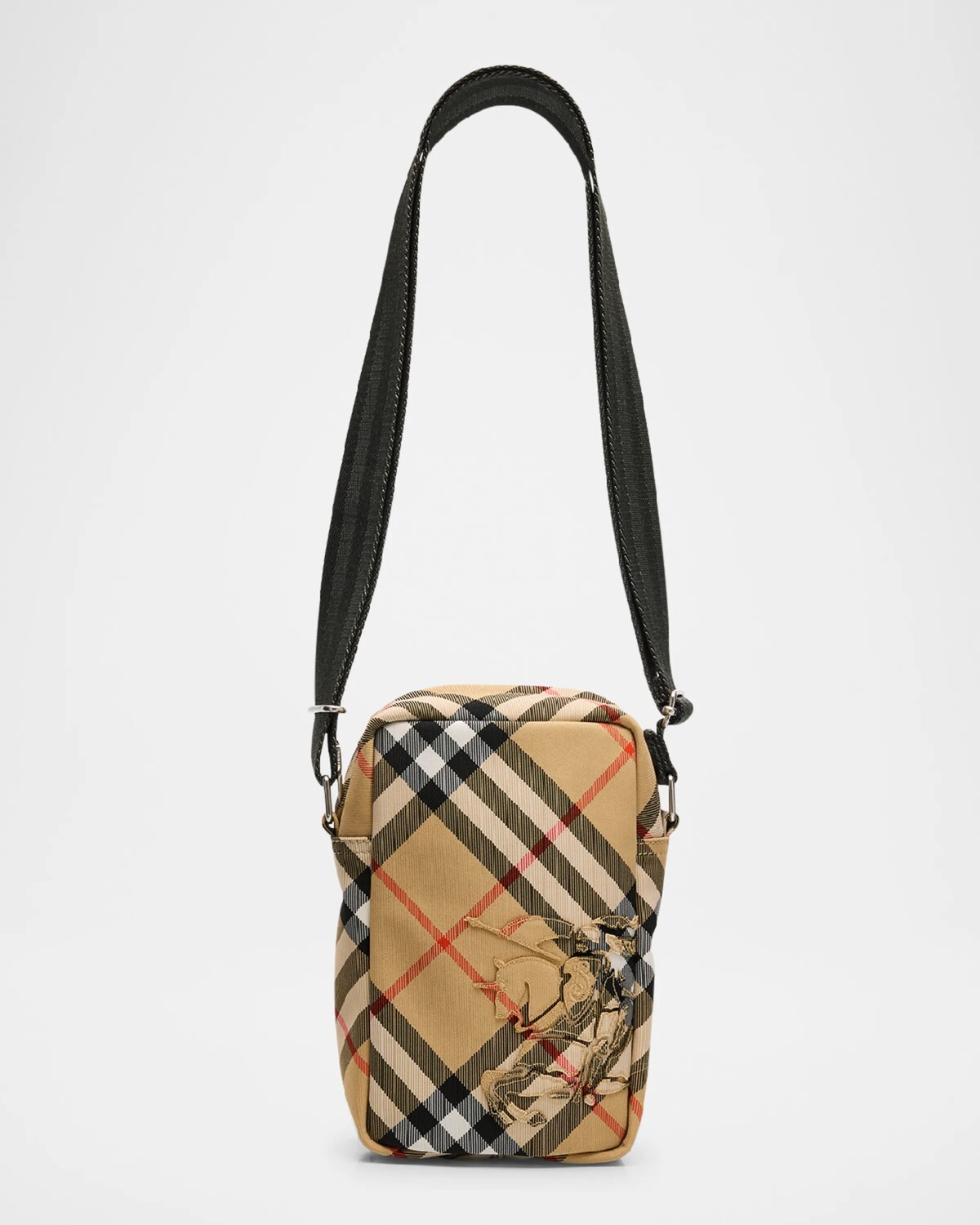 

Мужская сумка через плечо для телефона в клетку Burberry, цвет Sand
