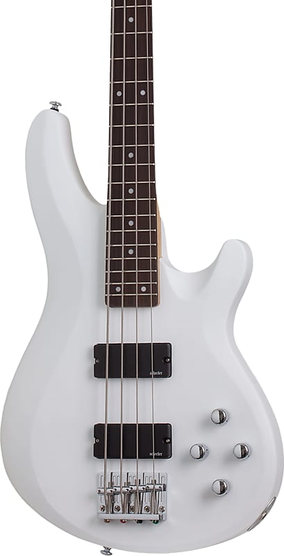 Басс гитара Schecter C-4 Deluxe 4-String Bass Guitar, Satin White цена и фото