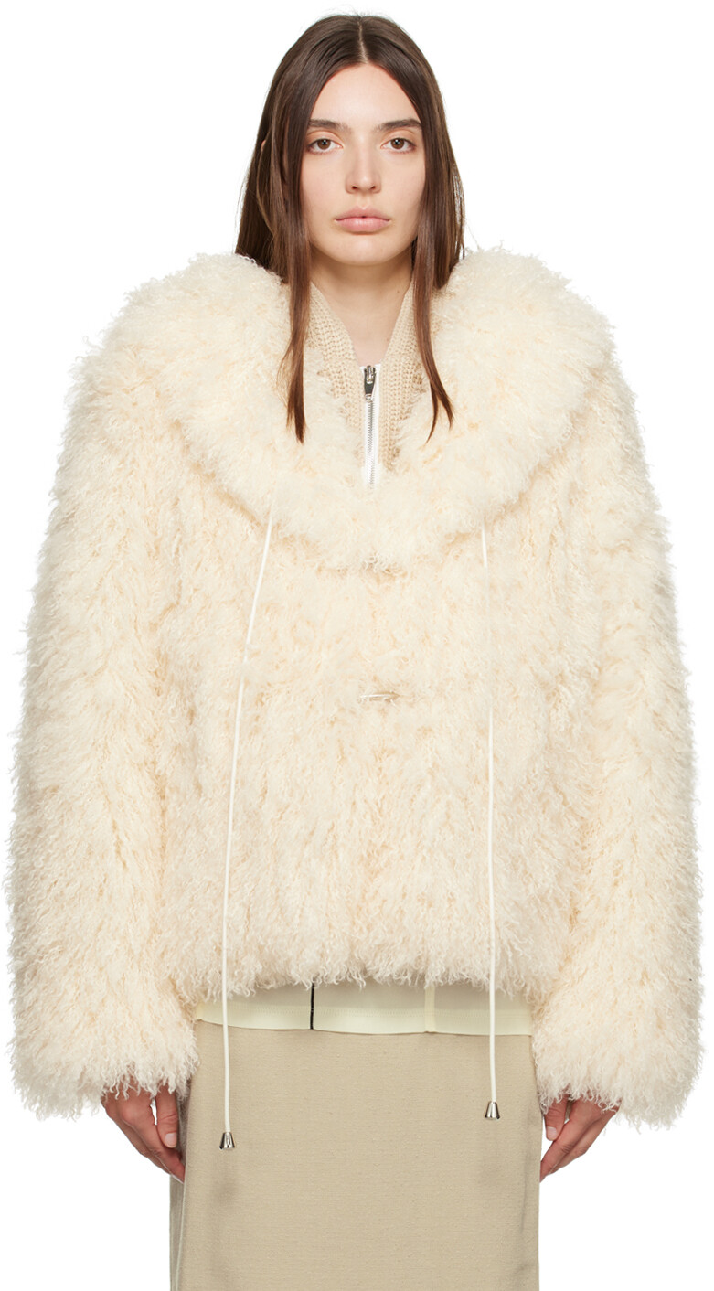 

Пушистая куртка Off-White из искусственного меха Kijun