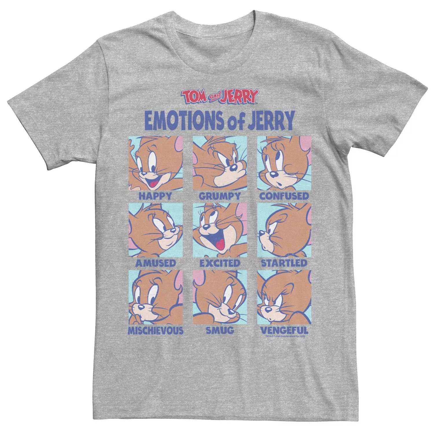 

Мужская футболка Tom And Jerry Emotions Of Jerry Box Up Licensed Character