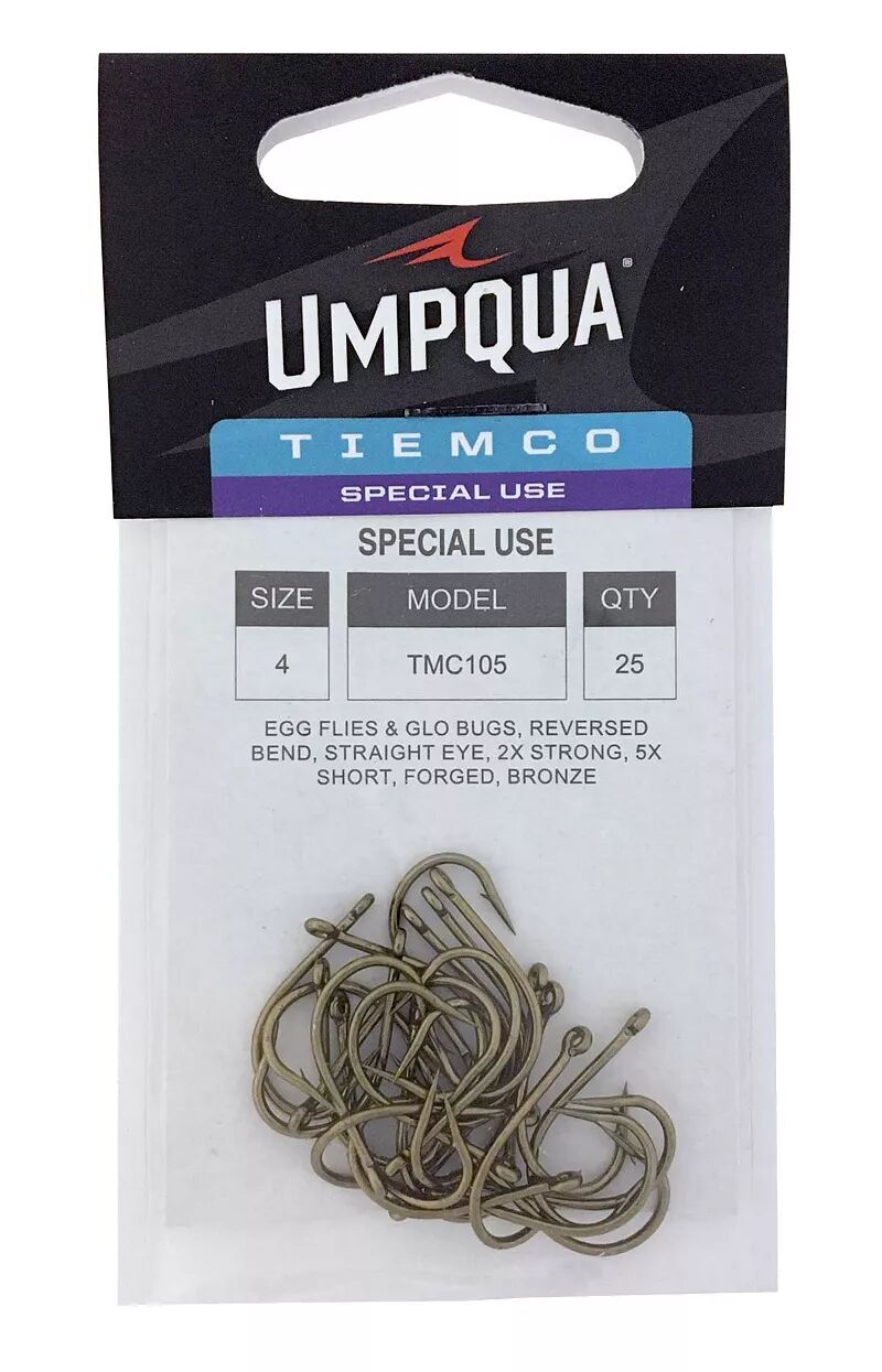 Umpqua Tiemco TMC 105 Egg Fies Крючок Glo Bug upg sili essential dual fly box umpqua синий