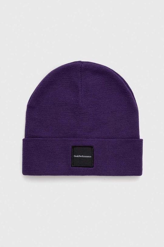 Шерстяная шапка Peak Performance, фиолетовый