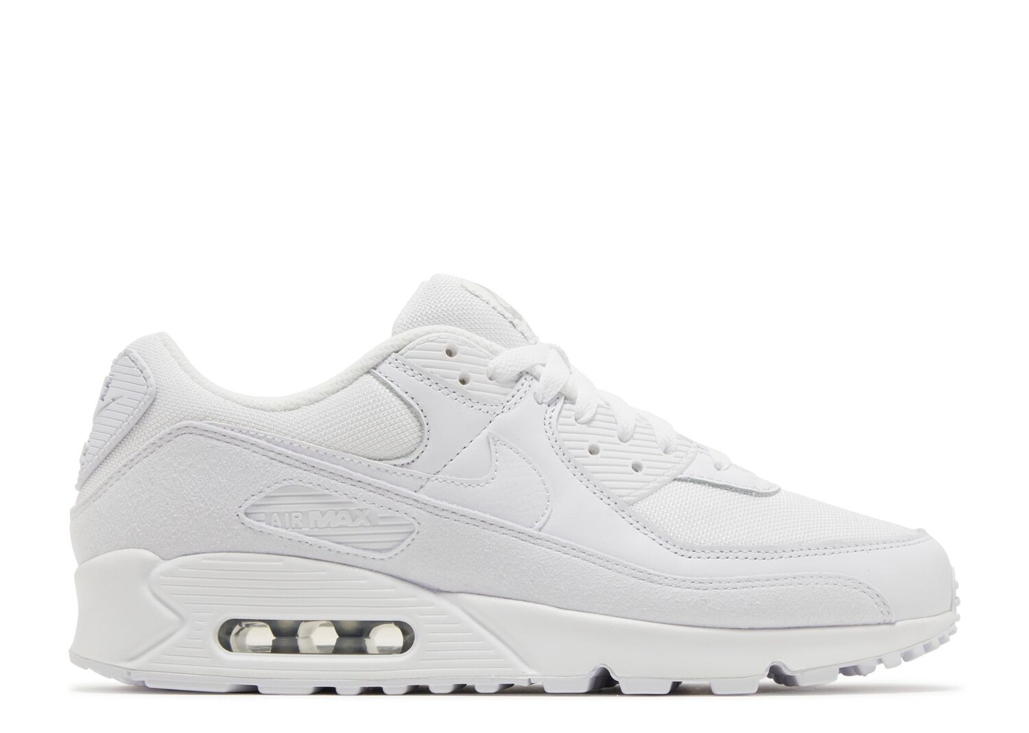 

Кроссовки Nike Air Max 90 Premium 'White Metallic Silver', белый, Белый;серый
