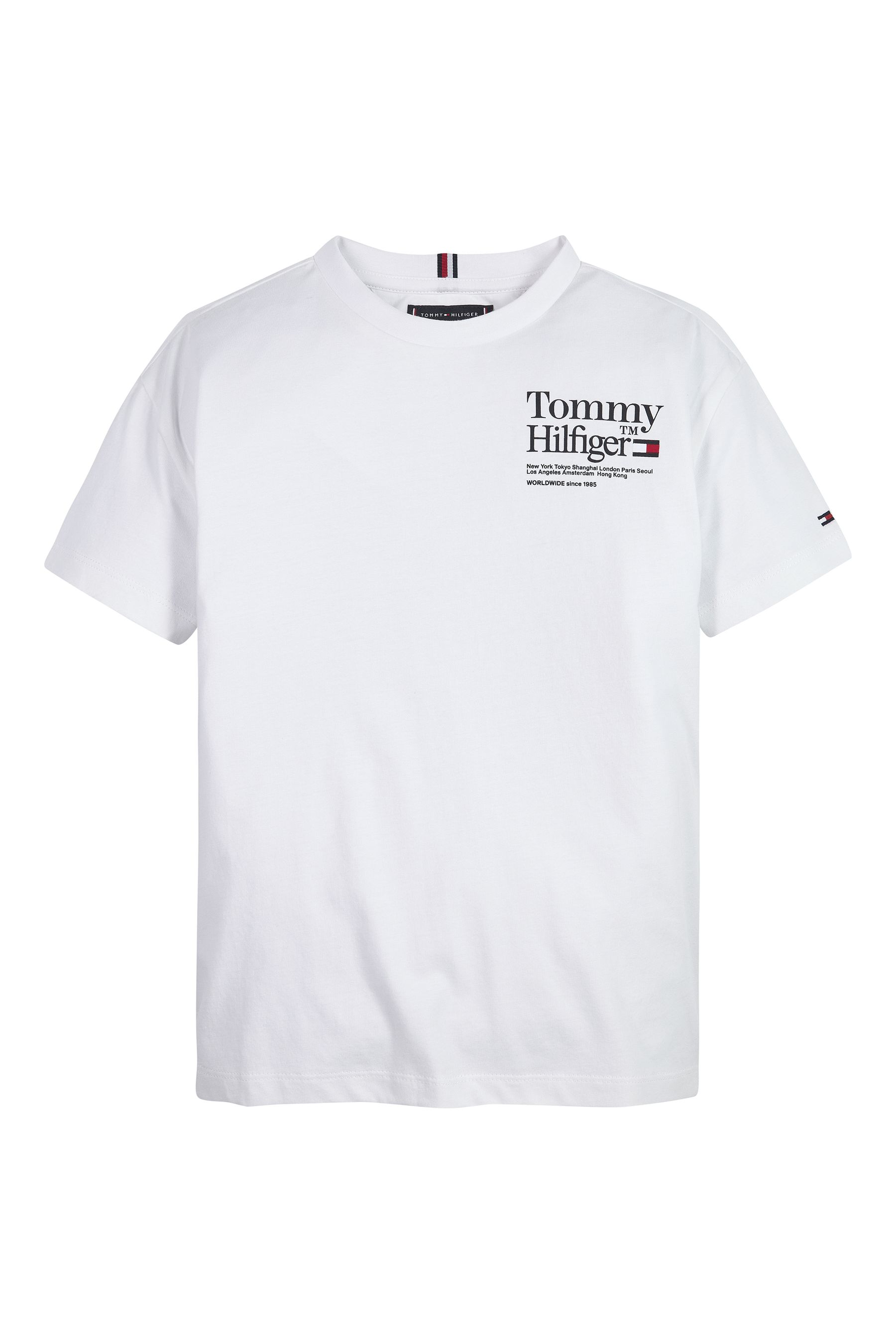 Белая футболка tommy hilfiger