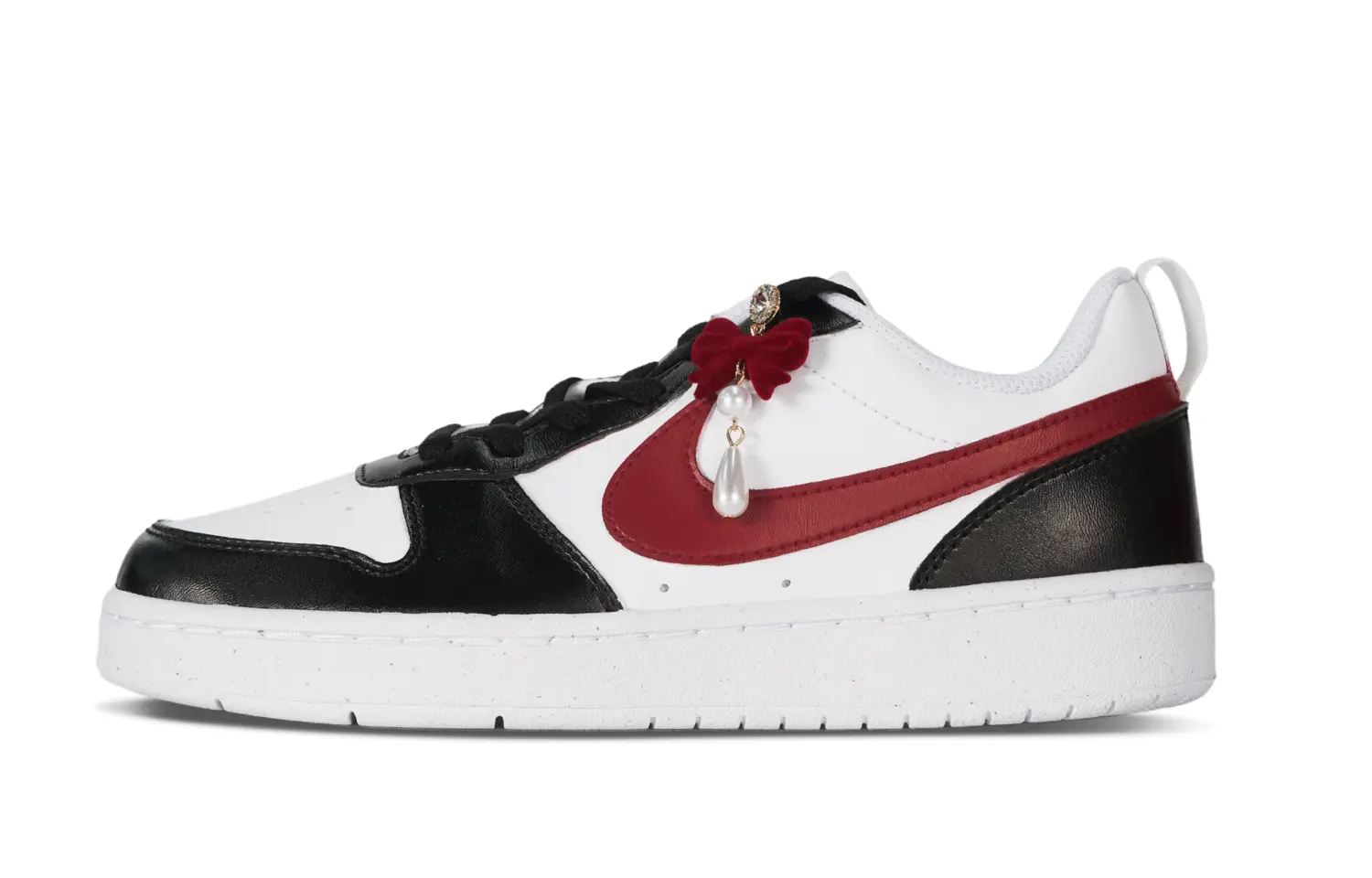 

Кроссовки Nike Court Borough Skateboarding Shoes Women's Low-top Black/Red, черный/красный