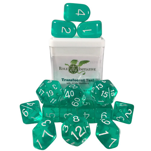 

Аксессуары Role 4 Initiative R4I Dice w/Arch'd4: Translucent - Teal (15)