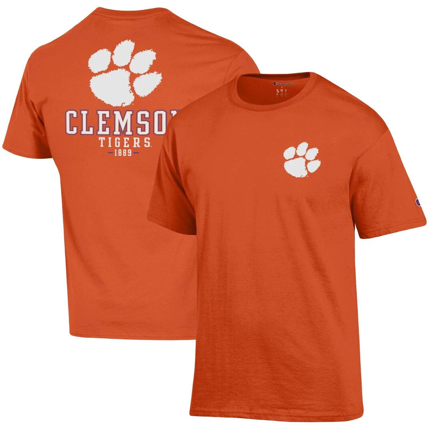 

Мужская оранжевая футболка Clemson Tigers Stack 2-Hit Champion