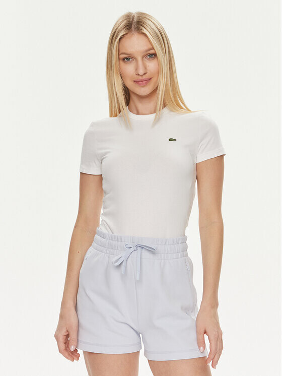 

Футболка узкого кроя Lacoste, белый