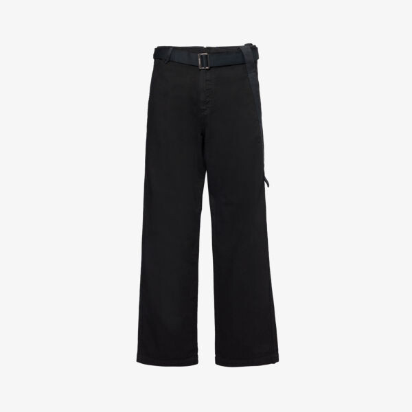 

Le pantalon marrone широкие брюки свободного кроя из хлопковой парусины Jacquemus, черный