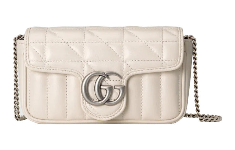 

Сумка GUCCI Wmns GG Marmont кожаная на одно плечо, белый
