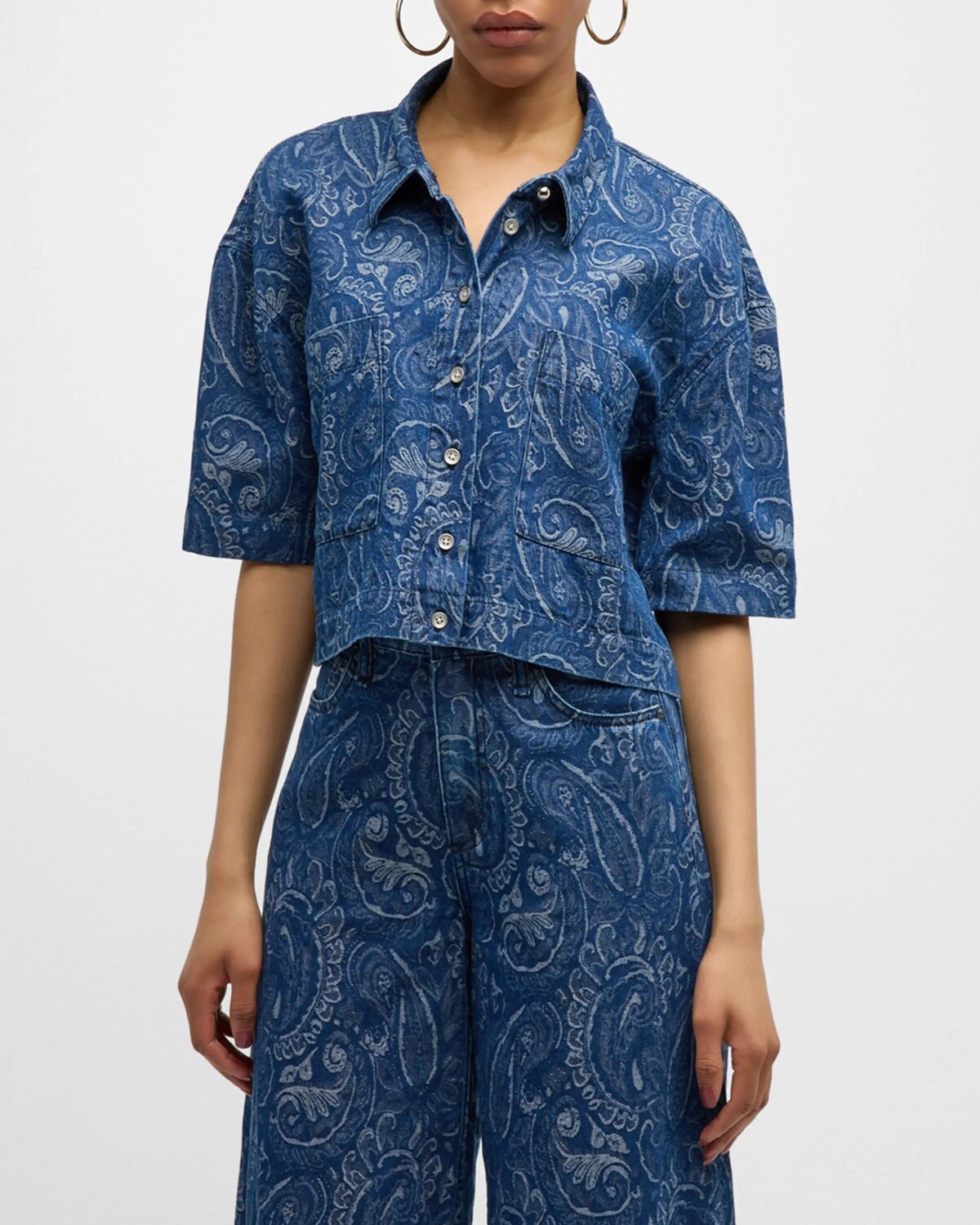 

Джинсовый топ Lenna Rag & Bone, цвет Indpaisley