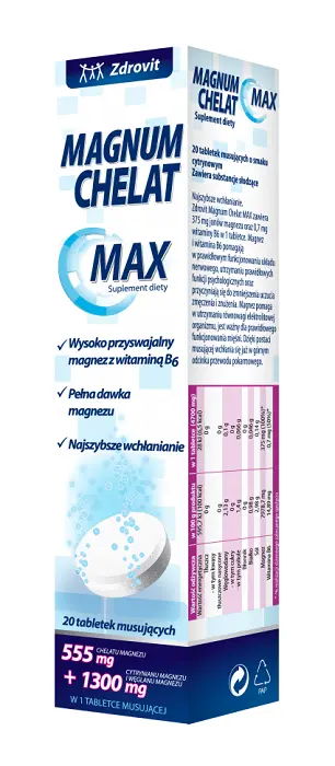

Magnum Chelat Max таблетки магния, 20 шт.