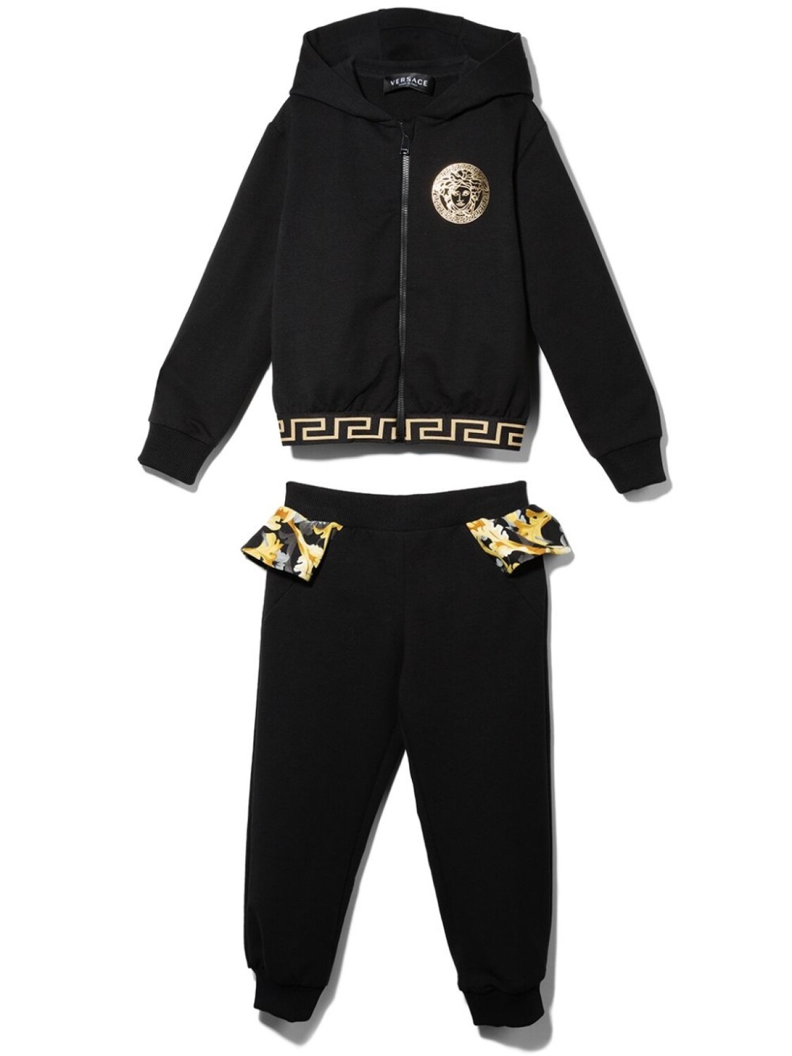 

Versace Kids спортивный костюм Medusa с капюшоном, черный