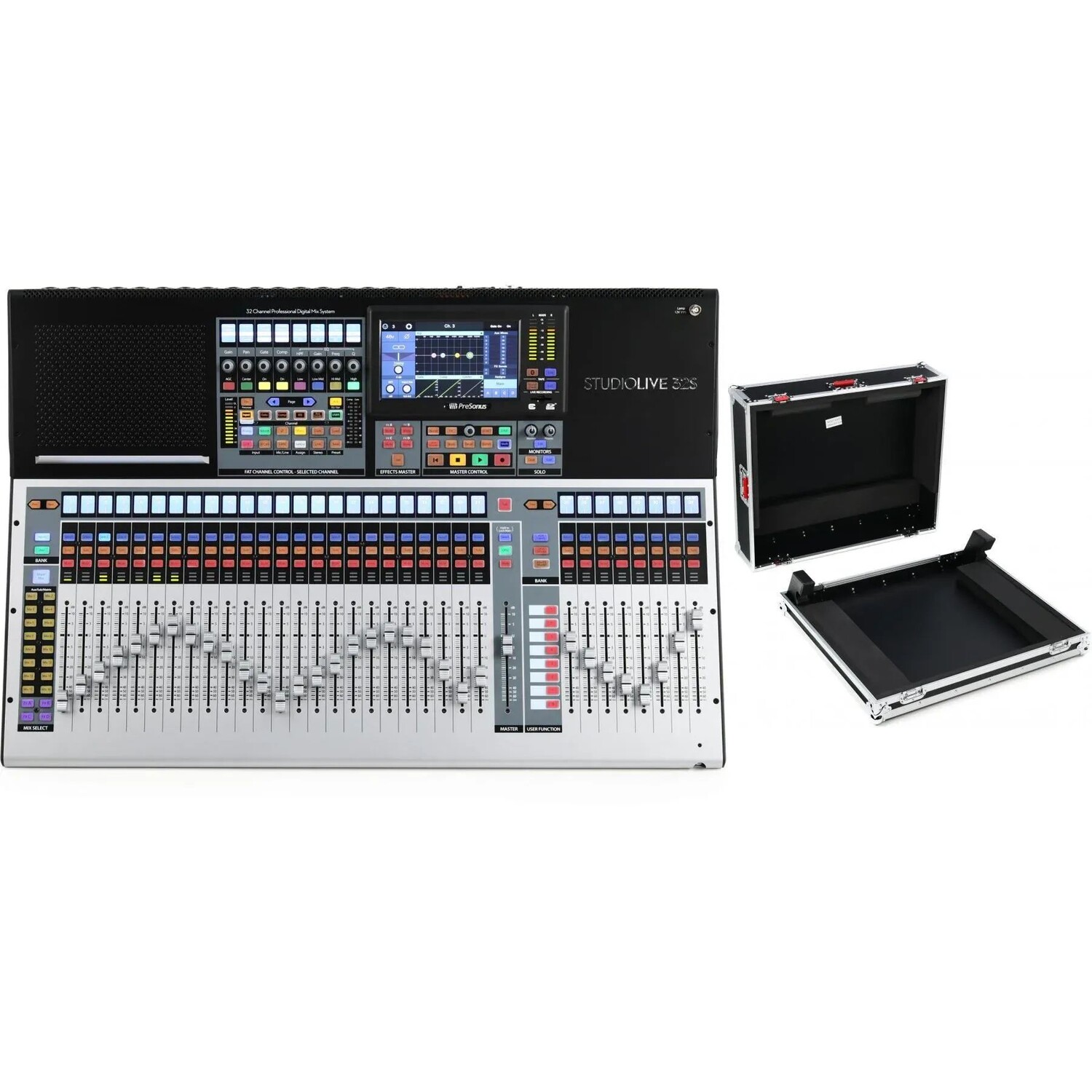 

PreSonus StudioLive 32S 32-канальный цифровой микшер и кейс для полетов