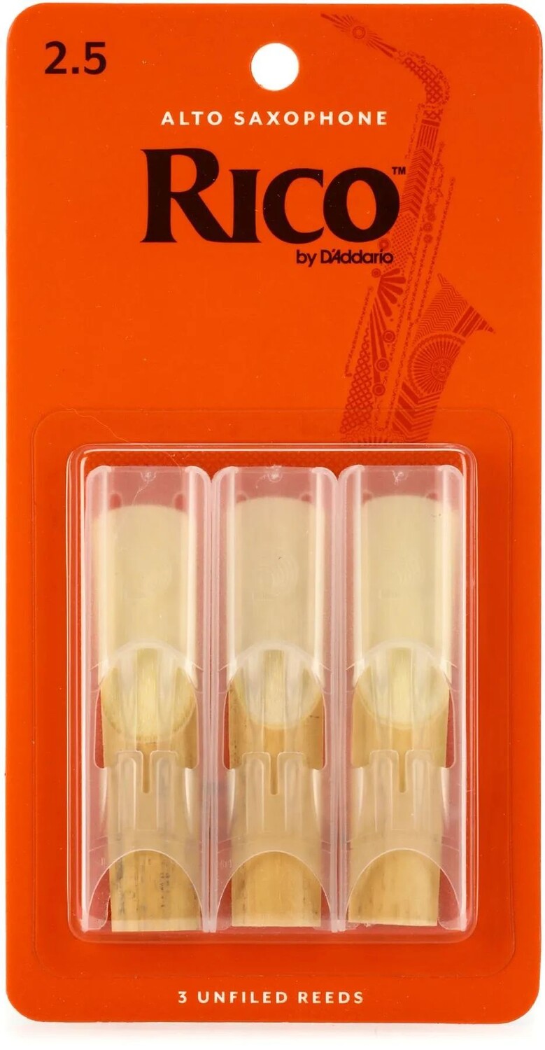 

D'Addario RJA0325 — трости для саксофона альт Rico — 2,5 (3 шт. в упаковке)