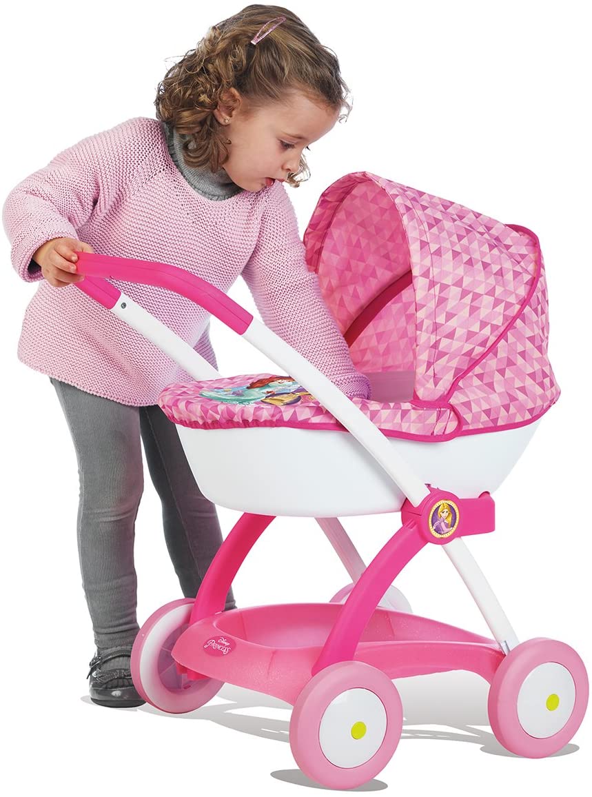 Коляска Smoby Prinsess для куклы, розовый / белый очень большая игрушка толстая коляска регулируемая детская коляска игровой домик игрушка для девочек детская игрушка коляска