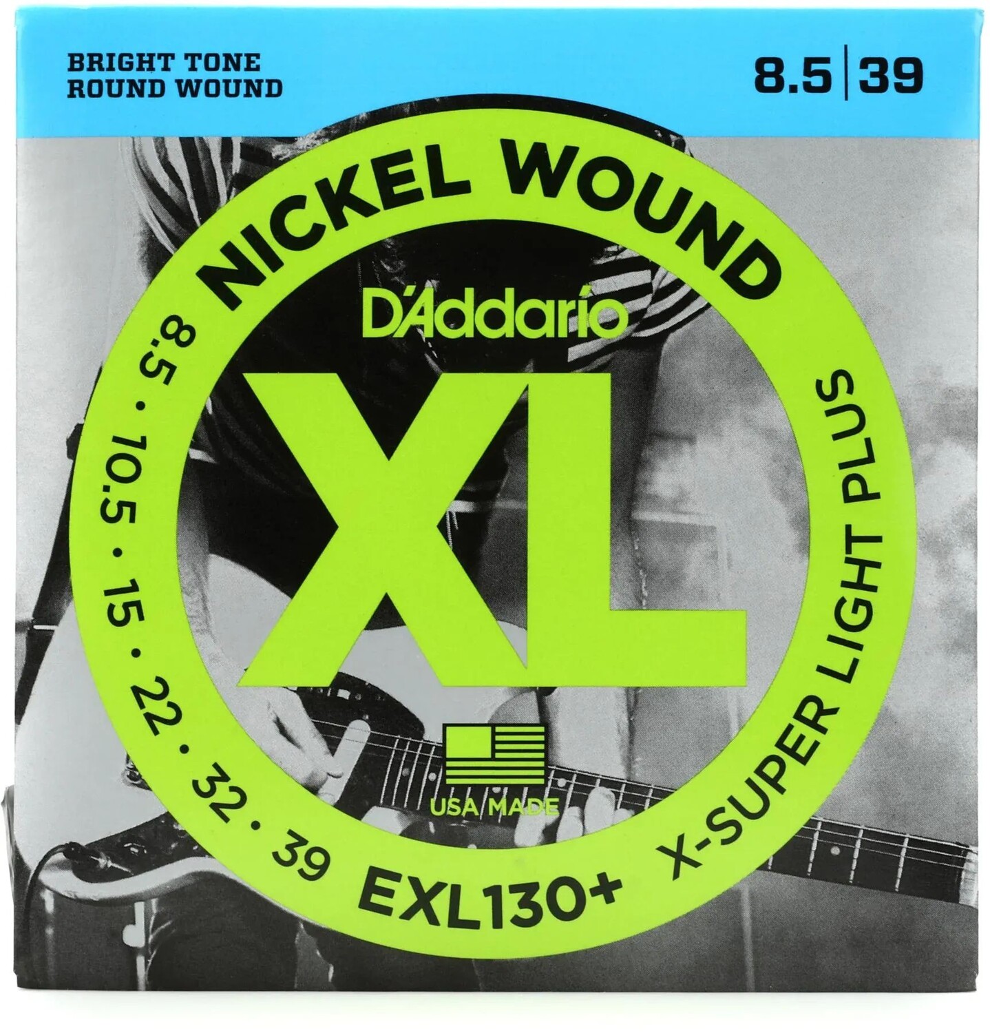 

Струны для электрогитары D'Addario EXL130+ с никелевой обмоткой — .0085-.039 Super Light Plus