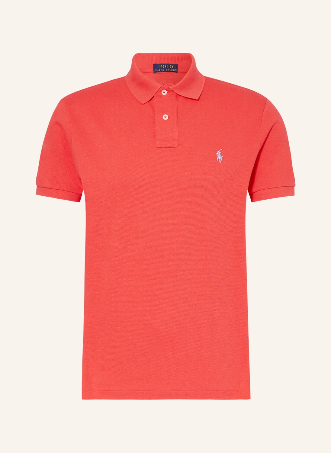 

Рубашка поло POLO RALPH LAUREN Piqué Custom Slim Fit, красный