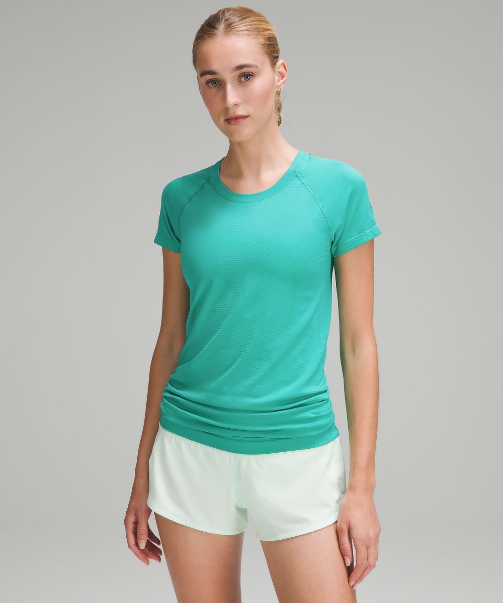 

Рубашка с короткими рукавами Swiftly Tech 2.0 Lululemon, зеленый