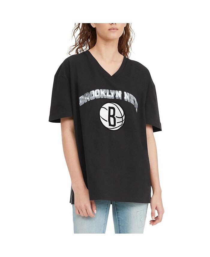 

Черная женская футболка Brooklyn Nets Ashley с v-образным вырезом Tommy Jeans, черный