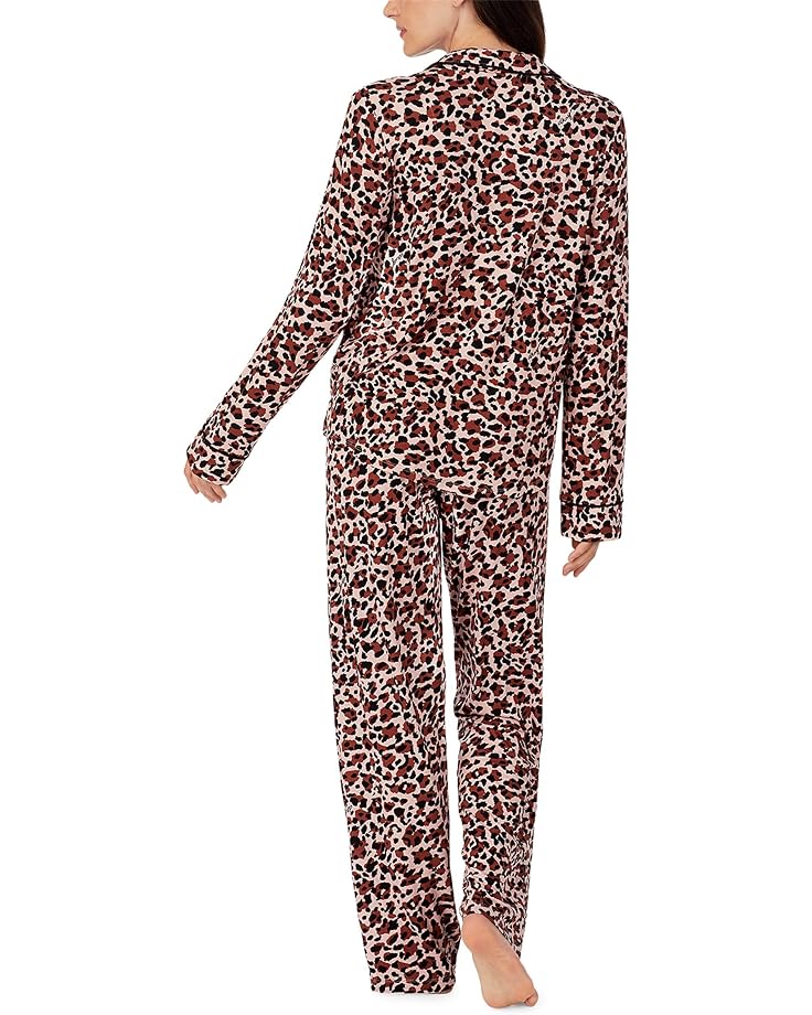 Пижамный комплект DKNY Long Sleeve Notch PJ Set, цвет Blush Animal