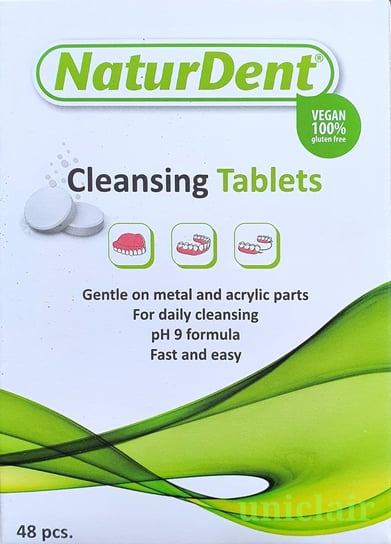Натуральные таблетки для брекетов и зубных протезов, 48 шт. NaturDent, inna