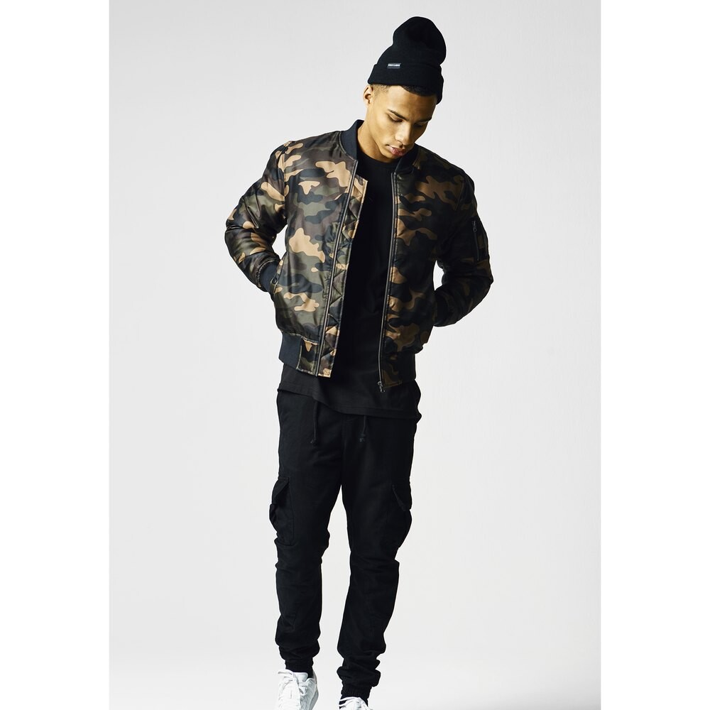 Куртка Urban Classics Basic Camo Bomber, разноцветный