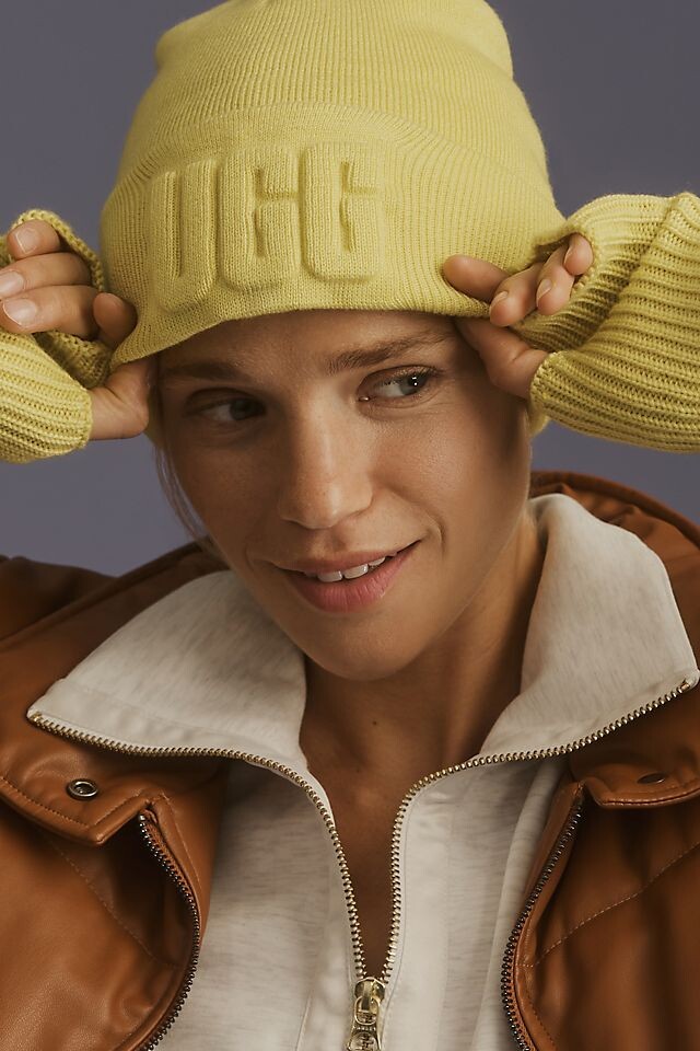 

Шапка-бини Ugg с 3D-графическим логотипом, зеленый