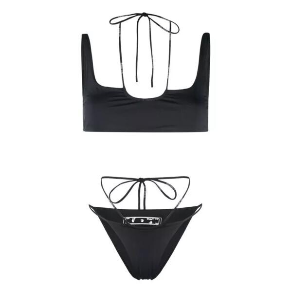 

Купальник cross coulisse bikini Off-White, черный