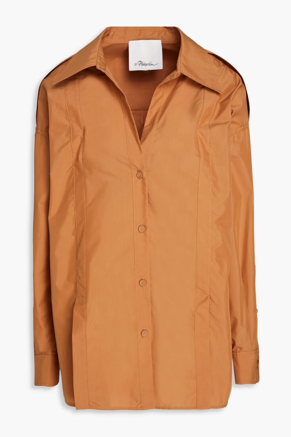 

Рубашка из хлопкового поплина 3.1 Phillip Lim, светло-коричневый
