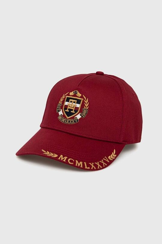 

Хлопковая бейсболка Tommy Hilfiger, бордовый