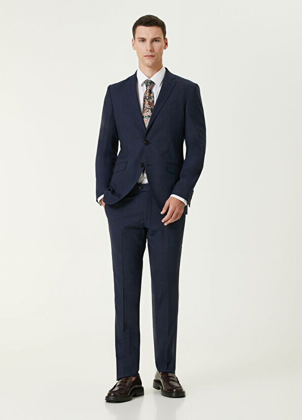 

Шерстяной костюм в клетку Etro, синий