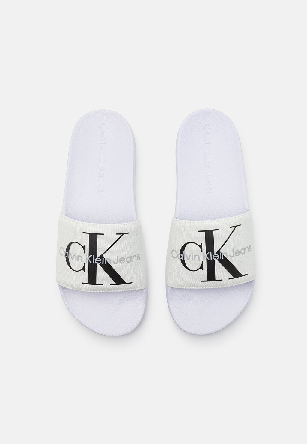 

Шлепанцы Slide Monogram Calvin Klein, белые