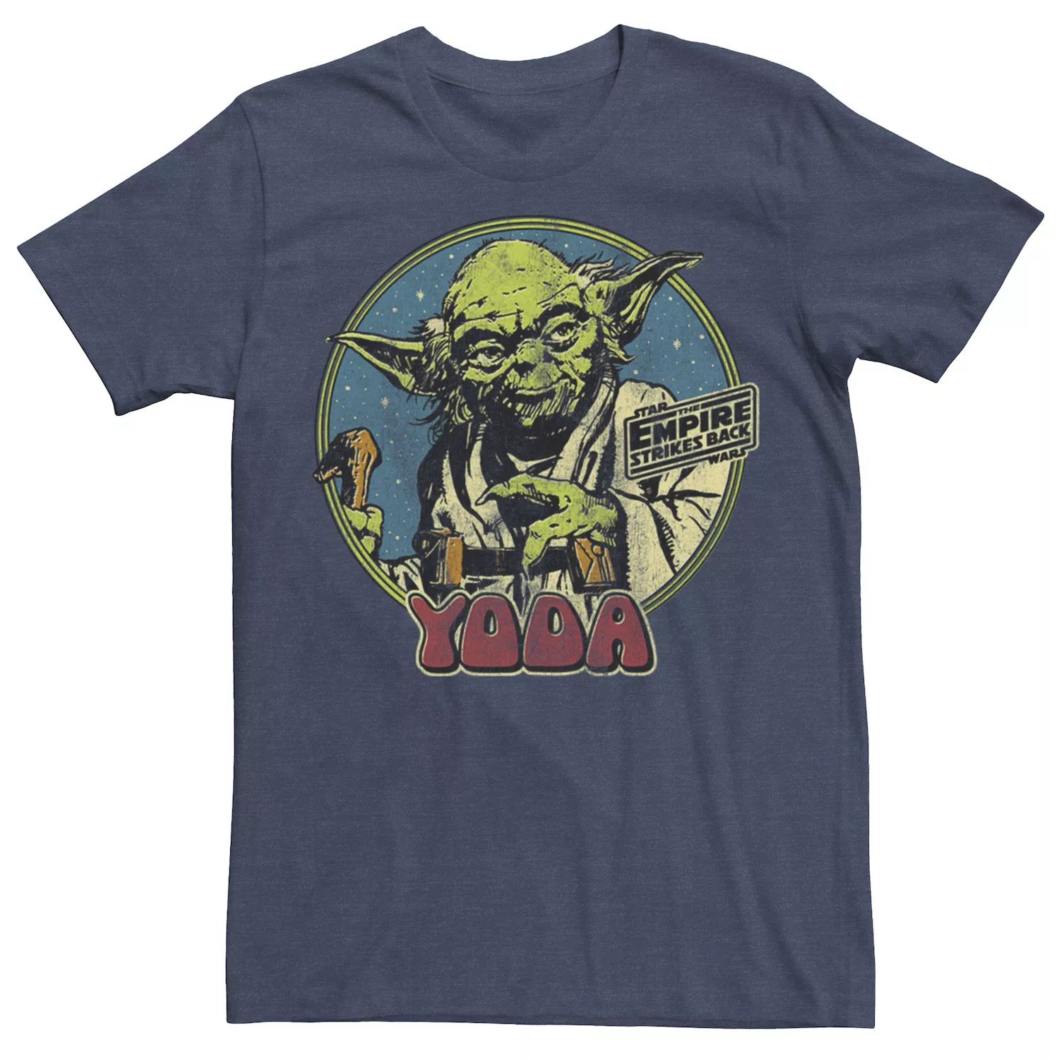 Мужская винтажная футболка с логотипом Yoda The Empire Strikes Back Star Wars