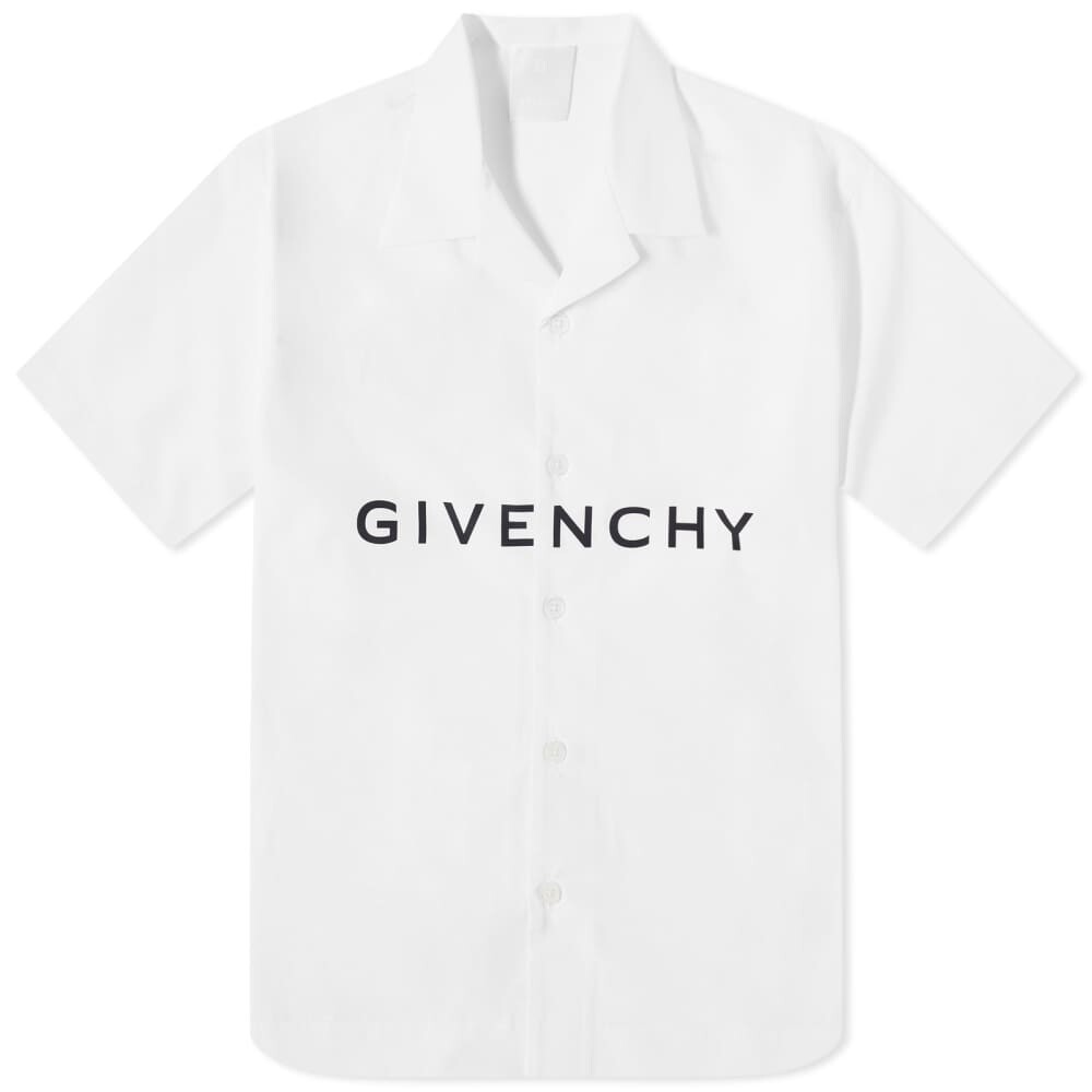 

Гавайская рубашка с логотипом Givenchy, белый/черный