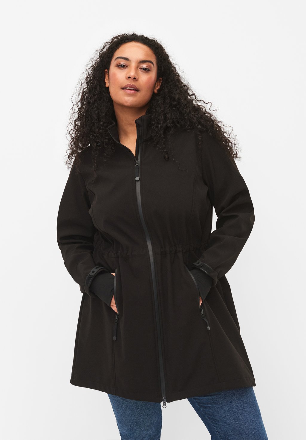 Короткое пальто With Detachable Hood Zizzi, черный рубашка zara kids check with detachable hood серый черный