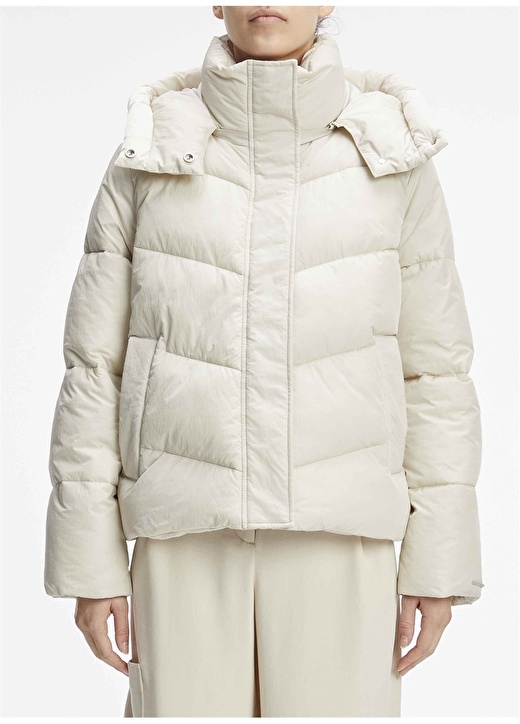 Белое женское пальто Calvin Klein toptop белое пальто в гусиную лапку toptop