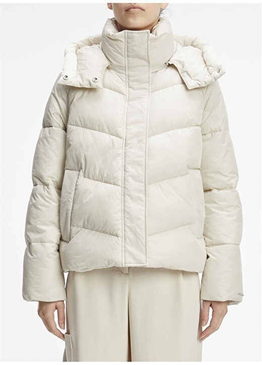 

Белое женское пальто Calvin Klein, Белый