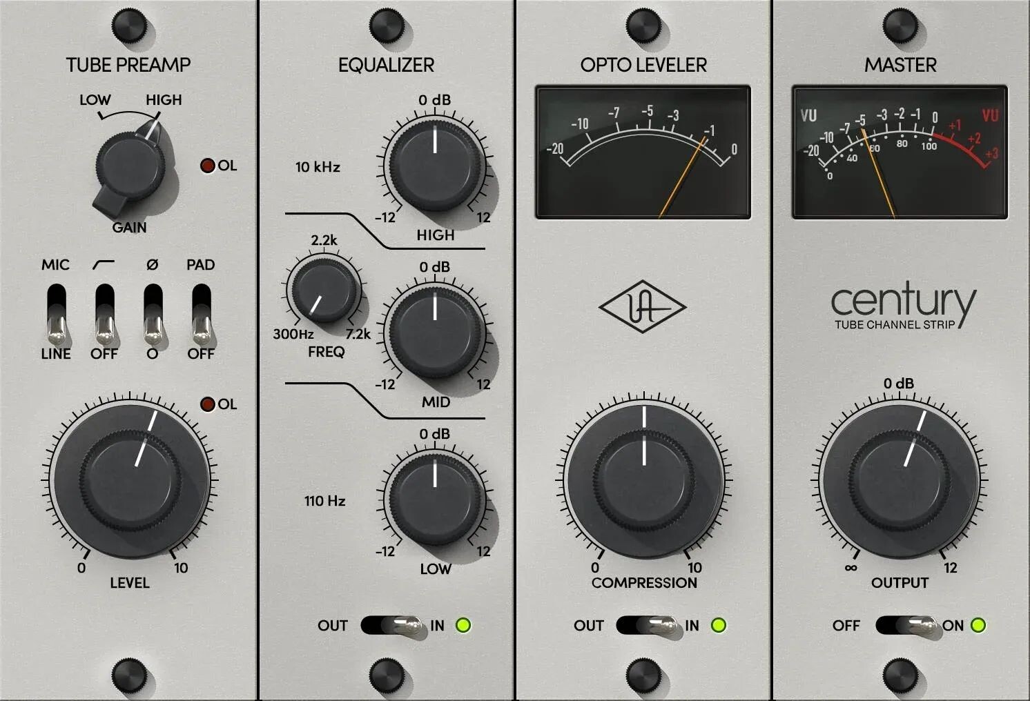 

Плагин Universal Audio UAD Century Tube Channel Strip