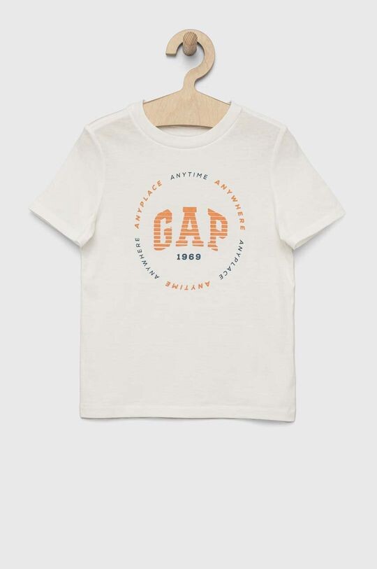 

Детская хлопковая футболка GAP, белый