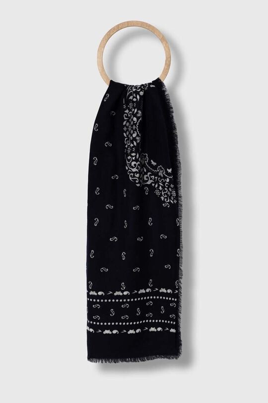 

Шерстяной шарф Weekend Max Mara, темно-синий