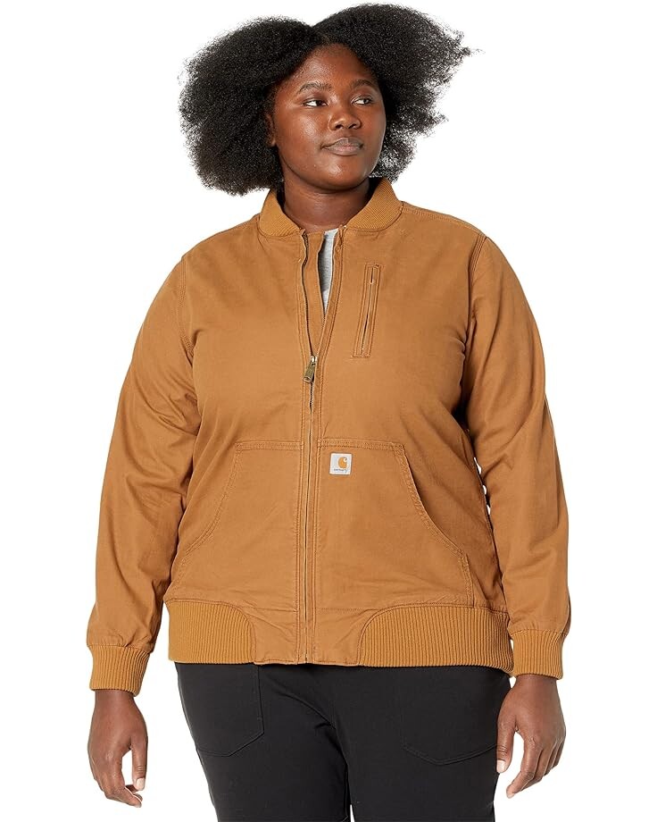 

Куртка Carhartt Plus Size Rugged Flex Relaxed Fit Canvas, цвет Carhartt Brown