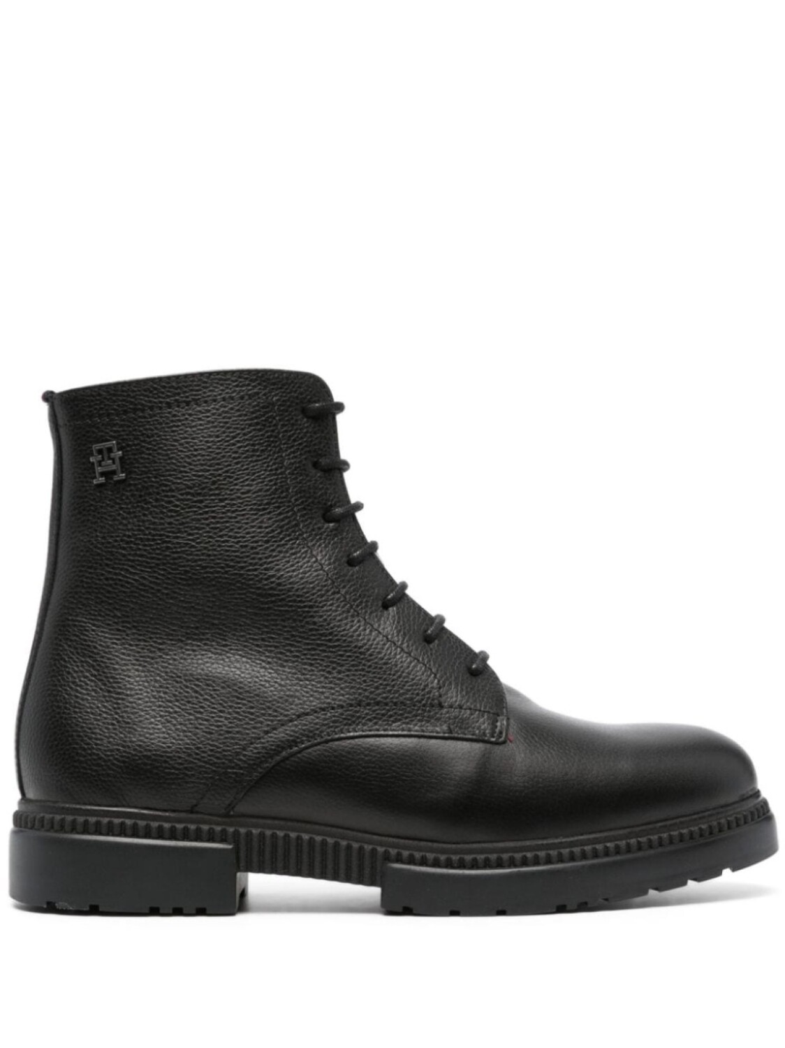 

Tommy Hilfiger lace-up leather boots, черный